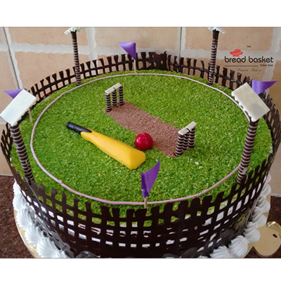 "Cricket Stadium Pineapple Cake - 2kg (The Bread Basket) - Click here to View more details about this Product